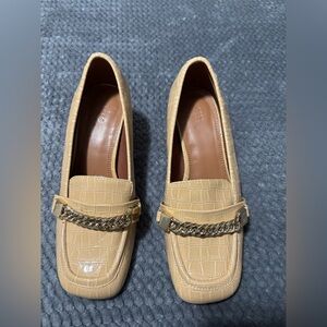 ASOS DESIGN Loafers in Tan Faux Leather with Snaffle Detail Size 7